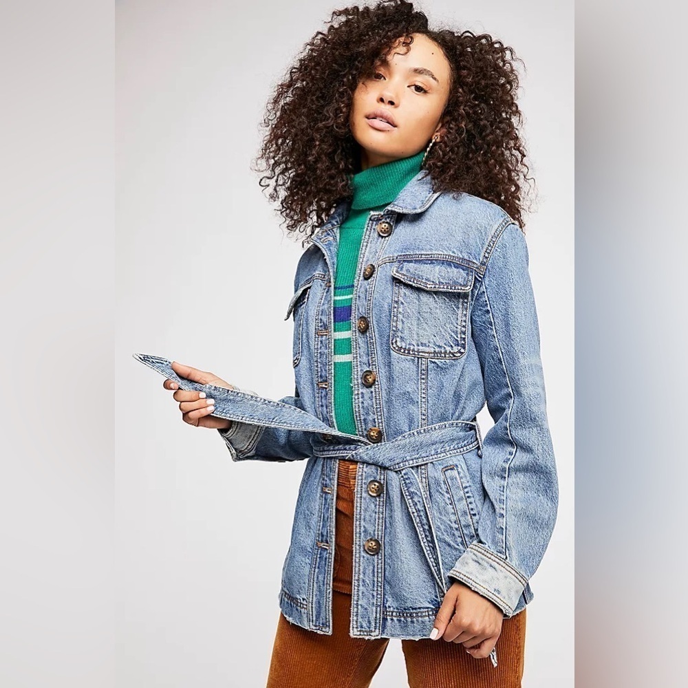 Free People Heritage Denim Shirt Jacket S/P